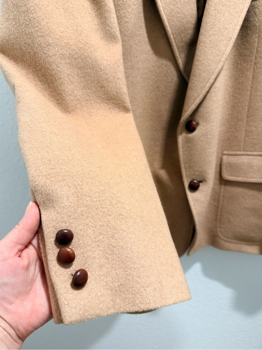 Vintage Camel Wool Barrister Blazer